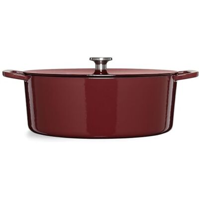 Fissler Moments Collection Burgunderroter Gusseisen-Bräter, Oval, 33 cm, Emailliert Fissler Moments Collection Burgunderroter Gusseisen-Bräter, Oval, 33 cm, Emailliert