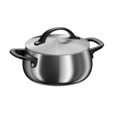 Berghoff Home Kochtopf klein (18cm)– Edelstahl Topf mit Deckel – Kochtopf für alle Herdarten inkl. Induktion – Schmortopf spülmaschinengeeignet & Ofenfest schwarz Berghoff Home Kochtopf klein (18cm)– Edelstahl Topf mit Deckel – Kochtopf für alle Herdarten inkl. Induktion – Schmortopf spülmaschinengeeignet & Ofenfest schwarz