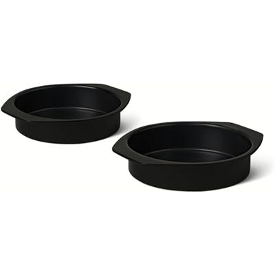 Amazon Runde Backform mit Antihaftbeschichtung, 22,9cm, Kuchenform aus Kohlenstoffstahl, Spülmaschinen- und Ofenfest, 2er-Set Amazon Runde Backform mit Antihaftbeschichtung, 22,9cm, Kuchenform aus Kohlenstoffstahl, Spülmaschinen- und Ofenfest, 2er-Set