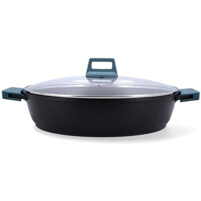 Quid Confort Lunchbox aus Aluminiumguss, 36 cm 7,2 l, Aluminium, geeignet für Glaskeramik, geeignet für Induktion, 2 Schichten mit Antihaftbeschichtung Quid Confort Lunchbox aus Aluminiumguss, 36 cm 7,2 l, Aluminium, geeignet für Glaskeramik, geeignet für Induktion, 2 Schichten mit Antihaftbeschichtung