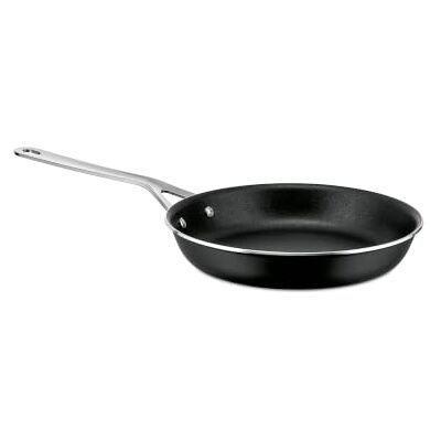 Alessi JM110/24 B Designer-Bratpfanne mit Langem Griff, Induktionsgeeignet, aus Aluminium mit Keramischer Antihaftbeschichtung, Griff aus Edelstahl 18/10, Durchmesser 24 cm, Schwarz Alessi JM110/24 B Designer-Bratpfanne mit Langem Griff, Induktionsgeeignet, aus Aluminium mit Keramischer Antihaftbeschichtung, Griff aus Edelstahl 18/10, Durchmesser 24 cm, Schwarz