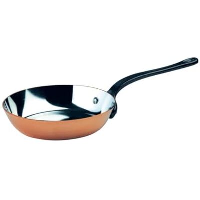 Baumalu Kupferpfanne Zinnbeschichtet Für alle Herdarten außer Induktion Schnelles Kochen Festes Gusseisen-Griff Traditionelles französisches Ø20cm Kupfer, Silber und Schwarz Baumalu Kupferpfanne Zinnbeschichtet Für alle Herdarten außer Induktion Schnelles Kochen Festes Gusseisen-Griff Traditionelles französisches Ø20cm Kupfer, Silber und Schwarz