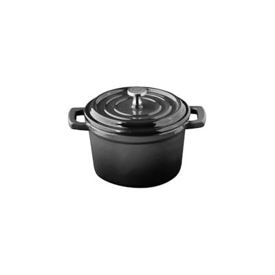 APS 88331 Mini-Topf mit Deckel 5 STARS Gusseisen emailliert, 0,35 Liter, anthrazit, induktionsgeeignet APS 88331 Mini-Topf mit Deckel 5 STARS Gusseisen emailliert, 0,35 Liter, anthrazit, induktionsgeeignet