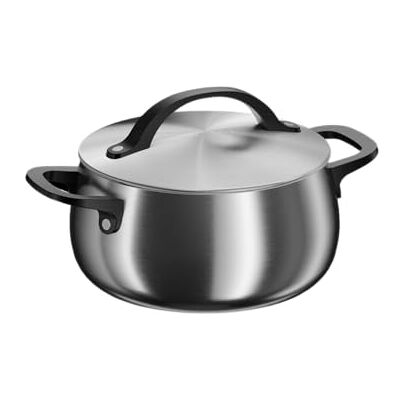 Berghoff Home Kochtopf (20cm)– Edelstahl Topf mit Deckel – Kochtopf für alle Herdarten inkl. Induktion – Pastatopf spülmaschinengeeignet & Ofenfest schwarz Berghoff Home Kochtopf (20cm)– Edelstahl Topf mit Deckel – Kochtopf für alle Herdarten inkl. Induktion – Pastatopf spülmaschinengeeignet & Ofenfest schwarz