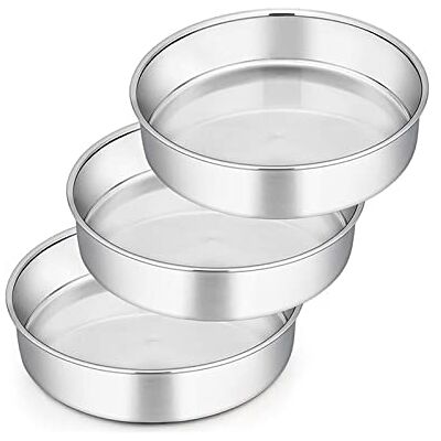 DUO 3 Teile/Satz 8 Zoll Runde Kuchenträger for Backen Edelstahl Schicht Kuchen Tinten Pfannen Mini Kuchen Pfannen mit Abnehmbarer Basis DUO 3 Teile/Satz 8 Zoll Runde Kuchenträger for Backen Edelstahl Schicht Kuchen Tinten Pfannen Mini Kuchen Pfannen mit Abnehmbarer Basis
