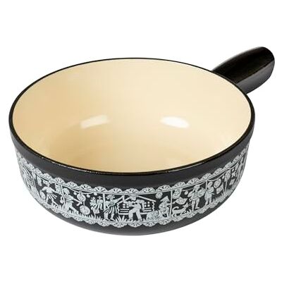 KUHN RIKON 32322 Käsefondue, Gußeisen, Schwarz, 24 cm KUHN RIKON 32322 Käsefondue, Gußeisen, Schwarz, 24 cm