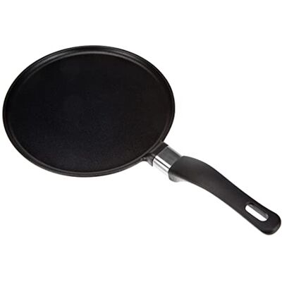 HOME Granchef Krepp-Pfanne Antihaft mit Griff, Aluminium, Schwarz, 20 cm HOME Granchef Krepp-Pfanne Antihaft mit Griff, Aluminium, Schwarz, 20 cm