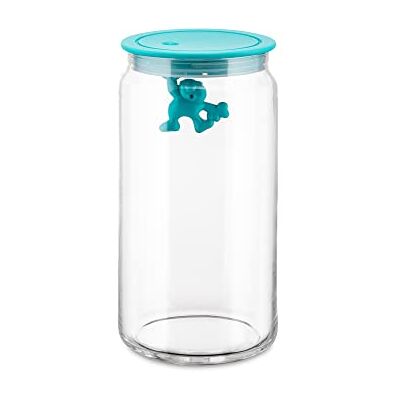 Alessi "Gianni" Küchendose aus Glas mit abgedichtem Deckel, thermoplastischem Harz, hellblau Alessi "Gianni" Küchendose aus Glas mit abgedichtem Deckel, thermoplastischem Harz, hellblau