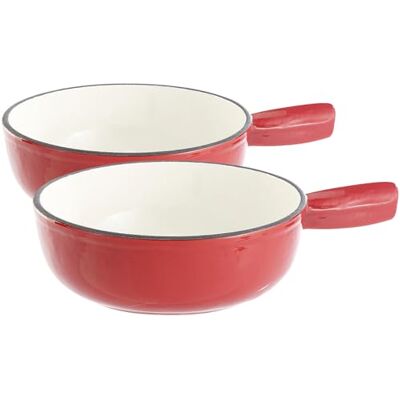 Rosenstein & Söhne Käsefondue Set Induktion: 2er-Set Käsefondue-Töpfe aus Gusseisen, 24 cm (Fondue Gusseisen, induktionsgeeignet, Guss) Rosenstein & Söhne Käsefondue Set Induktion: 2er-Set Käsefondue-Töpfe aus Gusseisen, 24 cm (Fondue Gusseisen, induktionsgeeignet, Guss)