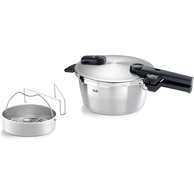 Fissler Vitaquick Premium/Schnellkochtopf (3,5 L, Ø 22 cm) m. Einsatz, Edelstahl-Dampfkochtopf, 2-Garstufen, Made in Germany Induktion Fissler Vitaquick Premium/Schnellkochtopf (3,5 L, Ø 22 cm) m. Einsatz, Edelstahl-Dampfkochtopf, 2-Garstufen, Made in Germany Induktion