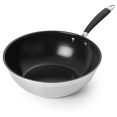 Amazon Keramik-Wokpfanne, Edelstahl 304, Antihaftbeschichtung, Induktionsgeeignet, 28cm Amazon Keramik-Wokpfanne, Edelstahl 304, Antihaftbeschichtung, Induktionsgeeignet, 28cm