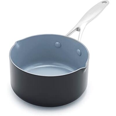 GreenPan Valencia Pro Harteloxierte Gesunde Keramik Antihaft 16 cm / 1,5 Liter Stielkasserolle mit Deckel, PFAS-frei, Induktion, spülmaschinenfest, Backofenfest, Grau GreenPan Valencia Pro Harteloxierte Gesunde Keramik Antihaft 16 cm / 1,5 Liter Stielkasserolle mit Deckel, PFAS-frei, Induktion, spülmaschinenfest, Backofenfest, Grau