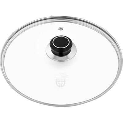 GRÄWE Glasdeckel mit Edelstahlring Ø 24 cm inkl. Dampfaustritt, spülmaschinengeeignet, Topfdeckel, Pfannendeckel, Universaldeckel, hitzebeständiger Deckel GRÄWE Glasdeckel mit Edelstahlring Ø 24 cm inkl. Dampfaustritt, spülmaschinengeeignet, Topfdeckel, Pfannendeckel, Universaldeckel, hitzebeständiger Deckel