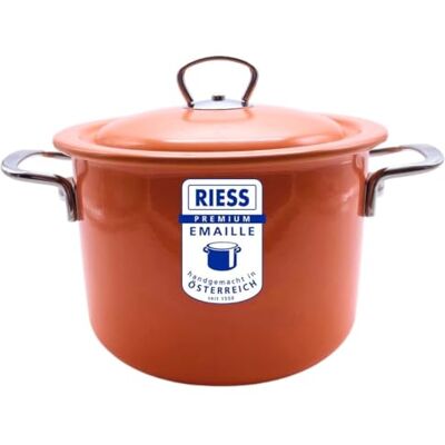Riess , 2189-001, Fleischtopf mit Deckel 20cm, 4L, Emaille, CLASSIC Edition, Mango Riess , 2189-001, Fleischtopf mit Deckel 20cm, 4L, Emaille, CLASSIC Edition, Mango