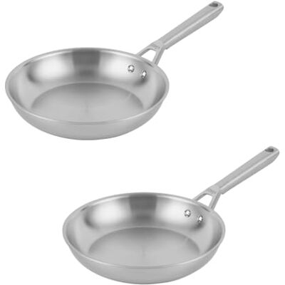 Ninja EverClad 2-teiliges Edelstahl-Pfannen-Set, induktionsgeeignet Für alle Herdarten, ofenfest bis 300 °C, durchgehender Induktionsboden C92000EUI Ninja EverClad 2-teiliges Edelstahl-Pfannen-Set, induktionsgeeignet Für alle Herdarten, ofenfest bis 300 °C, durchgehender Induktionsboden C92000EUI