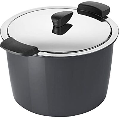 KUHN RIKON HOTPAN Kochtopf mit Deckel mit Thermoschüssel zum Essen warmhalten, Grau, 5 Liter, 22 cm, dampfgaren, warmhalten, induktionsgeeignet, Edelstahl KUHN RIKON HOTPAN Kochtopf mit Deckel mit Thermoschüssel zum Essen warmhalten, Grau, 5 Liter, 22 cm, dampfgaren, warmhalten, induktionsgeeignet, Edelstahl