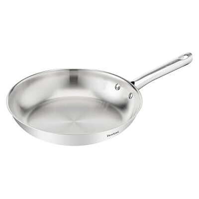Tefal Duetto On Bratpfanne 20 cm, unversiegelt, dicker Wärmediffusionsboden, Komfort-Griff, langlebig, für alle Herdarten geeignet, Edelstahl, B8660234 Tefal Duetto On Bratpfanne 20 cm, unversiegelt, dicker Wärmediffusionsboden, Komfort-Griff, langlebig, für alle Herdarten geeignet, Edelstahl, B8660234