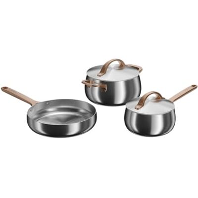 Berghoff Home Topfset Edelstahl – 5-tlg. – Topf und Pfannenset Set mit Deckel Kochtopfset für alle Herdarten – Kochtöfe Set Topf Herd Set Rose gold Berghoff Home Topfset Edelstahl – 5-tlg. – Topf und Pfannenset Set mit Deckel Kochtopfset für alle Herdarten – Kochtöfe Set Topf Herd Set Rose gold