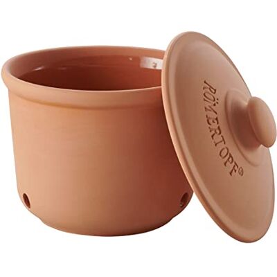 Romertopf Römertopf Vorratstopf Medi aus natürlicher Keramik Aufbewahrungsbehälter Ø 16cm, Höhe 17cm Romertopf Römertopf Vorratstopf Medi aus natürlicher Keramik Aufbewahrungsbehälter Ø 16cm, Höhe 17cm