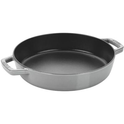 STAUB Bratpfanne, Schmorpfanne mit 2 Griffen, 20 cm, Gusseisen, Emailliert, Für alle Herdarten inkl Induktion & Backofen, Graphit-Grau STAUB Bratpfanne, Schmorpfanne mit 2 Griffen, 20 cm, Gusseisen, Emailliert, Für alle Herdarten inkl Induktion & Backofen, Graphit-Grau