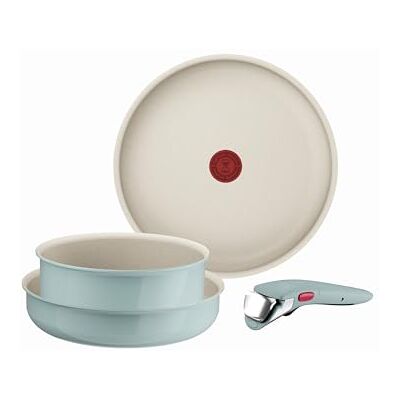 Tefal Ingenio Serenity L828S404 Kochgeschirr, 4-teilig, Standard, Antihaftbeschichtung, sicherer abnehmbarer Griff, stapelbares Design, Eukalyptus Tefal Ingenio Serenity L828S404 Kochgeschirr, 4-teilig, Standard, Antihaftbeschichtung, sicherer abnehmbarer Griff, stapelbares Design, Eukalyptus