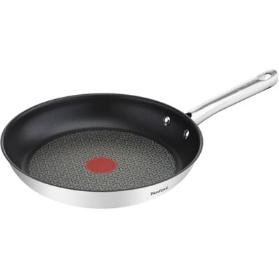 Tefal Duetto Pfanne 28cm, Edelstahlpfanne Induktion, Antihaftversiegelung, Thermo-Signal bei idealer Brattemperatur, leichte Reinigung, Kochen und Anbraten, für alle Herdarten geeignet, A70406 Tefal Duetto Pfanne 28cm, Edelstahlpfanne Induktion, Antihaftversiegelung, Thermo-Signal bei idealer Brattemperatur, leichte Reinigung, Kochen und Anbraten, für alle Herdarten geeignet, A70406