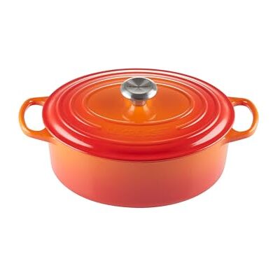 LE CREUSET Signature Gusseisen-Bräter mit Deckel, Ø 29 cm, Oval, Für alle Herdarten und Induktion geeignet, Volumen: 4,7 l, 4,675 kg, Ofenrot, 21178290902430 LE CREUSET Signature Gusseisen-Bräter mit Deckel, Ø 29 cm, Oval, Für alle Herdarten und Induktion geeignet, Volumen: 4,7 l, 4,675 kg, Ofenrot, 21178290902430