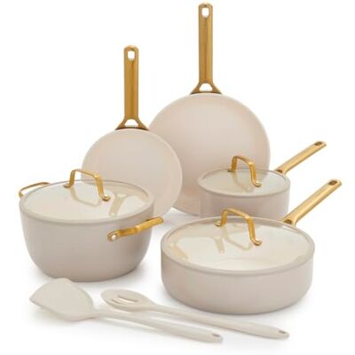 GreenPan Reserve 2.0 Kochgeschirr-Set 14-tlg., Taupe Keramik-Antihaft, gleichmäßige Wärme, für Induktion GreenPan Reserve 2.0 Kochgeschirr-Set 14-tlg., Taupe Keramik-Antihaft, gleichmäßige Wärme, für Induktion