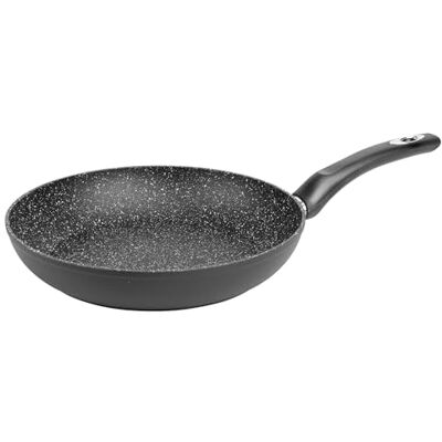 Sitram 711702, Pfanne aus der Serie Granité, Ø 24 cm, aus geschmiedetem Aluminium, schwarz, Innenbeschichtung in Steinoptik, ohne PFOA, für alle Herde, auch Induktion Sitram 711702, Pfanne aus der Serie Granité, Ø 24 cm, aus geschmiedetem Aluminium, schwarz, Innenbeschichtung in Steinoptik, ohne PFOA, für alle Herde, auch Induktion