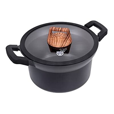GRÄWE Aluguss Kochtopf 24 cm, Antihaftbeschichtung, induktionsgeeignet, Serie Alu-Line GRÄWE Aluguss Kochtopf 24 cm, Antihaftbeschichtung, induktionsgeeignet, Serie Alu-Line