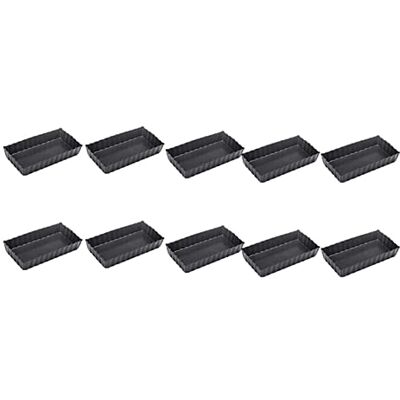 DUO 10 stücke Rechteck Kuchenform Mini Tart Mini Pie Pan Abnehmbare Untere Pizza Pfanne DUO 10 stücke Rechteck Kuchenform Mini Tart Mini Pie Pan Abnehmbare Untere Pizza Pfanne