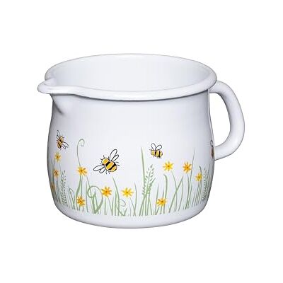 Riess , 0094-137, Schnabeltopf Ø 12cm, BIENE, Emaille, Vol. (rec.): 1,0 Liter, Made in Österreich, LBH: 19,0x13,6x11,0cm, 0,450kg, Induktionskocher kompatibel, Gasherd geeignet, Elektroherd geeignet Riess , 0094-137, Schnabeltopf Ø 12cm, BIENE, Emaille, Vol. (rec.): 1,0 Liter, Made in Österreich, LBH: 19,0x13,6x11,0cm, 0,450kg, Induktionskocher kompatibel, Gasherd geeignet, Elektroherd geeignet
