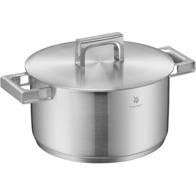 WMF Ultimate Cool Kochtopf groß 24 cm, Edelstahldeckel, Fleischtopf Induktion 5,7l, Cromargan Edelstahl matt, wärmereduzierende Griffe, Induktions Topf mit Innenskalierung, spülmaschinengeeignet WMF Ultimate Cool Kochtopf groß 24 cm, Edelstahldeckel, Fleischtopf Induktion 5,7l, Cromargan Edelstahl matt, wärmereduzierende Griffe, Induktions Topf mit Innenskalierung, spülmaschinengeeignet