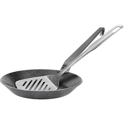 GRÄWE F400 Schmiedeeiserne Bratpfanne, Ø 20 cm, Eisenpfanne mit Wender 400° C hitzebeständig, Pfanne aus Eisen, kratzfeste Bratpfanne, unbeschichtet, Outdoor-Cooking, induktionsgeeignet GRÄWE F400 Schmiedeeiserne Bratpfanne, Ø 20 cm, Eisenpfanne mit Wender 400° C hitzebeständig, Pfanne aus Eisen, kratzfeste Bratpfanne, unbeschichtet, Outdoor-Cooking, induktionsgeeignet