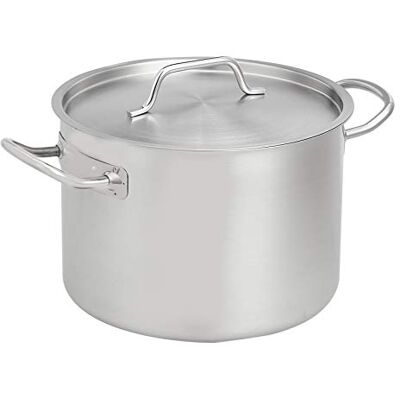 Amazon Suppentopf mit Deckel, Edelstahl mit Aluminiumbeschichtung, 9,5 l, Silber Amazon Suppentopf mit Deckel, Edelstahl mit Aluminiumbeschichtung, 9,5 l, Silber