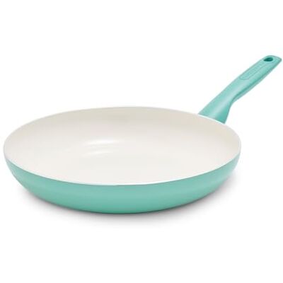 GreenPan Rio Gesunde Antihaft-Keramik Bratpfanne 26 cm, PFAS-frei, Stay-Cool-Griff, Backofenfest bis 160°C, Spülmaschinenfest, Türkis & Crème GreenPan Rio Gesunde Antihaft-Keramik Bratpfanne 26 cm, PFAS-frei, Stay-Cool-Griff, Backofenfest bis 160°C, Spülmaschinenfest, Türkis & Crème