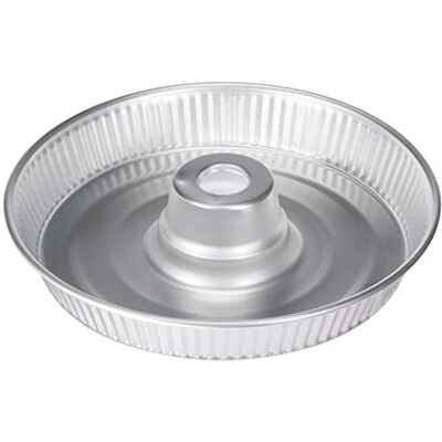 Baldassare Agnelli Familie Kochen Kupfer und Gebäck Pentole Agnelli COAL43TU28 Donut aus Aluminium, Stärke 0,6 cm, 28 cm, Metall, Silber/schwarz Baldassare Agnelli Familie Kochen Kupfer und Gebäck Pentole Agnelli COAL43TU28 Donut aus Aluminium, Stärke 0,6 cm, 28 cm, Metall, Silber/schwarz