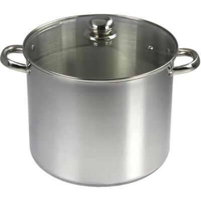 Baumalu 342654 Fleischtopf mit Deckel, 13,5 l, Durchmesser 28 cm Dreifachboden aus Aluminium, alle Herdarten inkl. Induktion, Glasdeckel mit Dampfauslass, große Kapazität Baumalu 342654 Fleischtopf mit Deckel, 13,5 l, Durchmesser 28 cm Dreifachboden aus Aluminium, alle Herdarten inkl. Induktion, Glasdeckel mit Dampfauslass, große Kapazität
