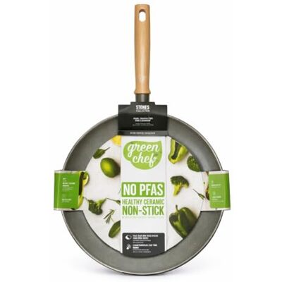 GreenChef Stone Wok 28 cm, 3,69 L, Keramik-Antihaft, Induktion Keramik-Antihaft, Aluminiumgehäuse, kühl bleibende Griffe, induktionsgeeignet, spülmaschinengeeignet GreenChef Stone Wok 28 cm, 3,69 L, Keramik-Antihaft, Induktion Keramik-Antihaft, Aluminiumgehäuse, kühl bleibende Griffe, induktionsgeeignet, spülmaschinengeeignet
