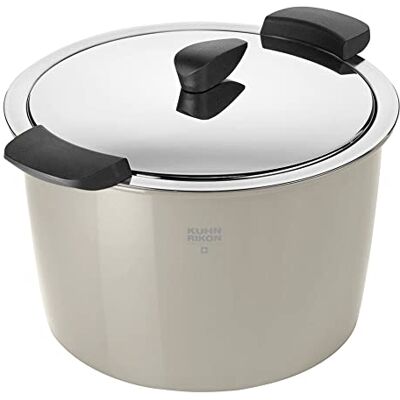 KUHN RIKON HOTPAN Kochtopf mit Deckel mit Thermoschüssel zum Essen warmhalten, sand 5.0 L · Ø 22 cm, dampfgaren, warmhalten, Top mit Deckel, induktionsgeeignet, Edelstahl, Thermokochgeschirr KUHN RIKON HOTPAN Kochtopf mit Deckel mit Thermoschüssel zum Essen warmhalten, sand 5.0 L · Ø 22 cm, dampfgaren, warmhalten, Top mit Deckel, induktionsgeeignet, Edelstahl, Thermokochgeschirr
