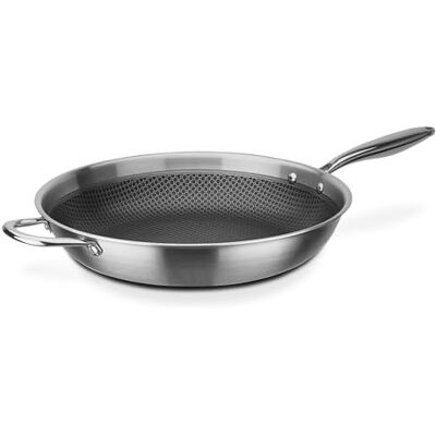 GSW 868549 Inoxxa Black, Bratpfanne mit Gegengriff und Wabenstruktur ⌀36 cm GSW 868549 Inoxxa Black, Bratpfanne mit Gegengriff und Wabenstruktur ⌀36 cm