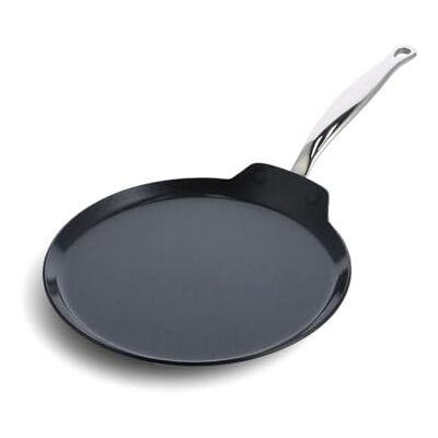 GreenPan Barcelona Hard Anodized Hart Eloxiert Gesunde Keramik Antihaft 28 cm Pfannkuchen Pfanne, Flache Pfanne Griddle, PFAS frei, Edelstahl Griff, Kratzfest, Induktion, Backofen Sicher, Schwarz GreenPan Barcelona Hard Anodized Hart Eloxiert Gesunde Keramik Antihaft 28 cm Pfannkuchen Pfanne, Flache Pfanne Griddle, PFAS frei, Edelstahl Griff, Kratzfest, Induktion, Backofen Sicher, Schwarz