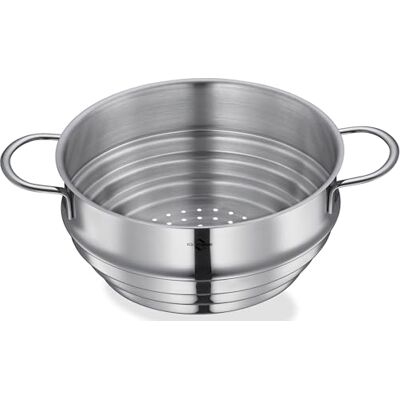 KÜCHENPROFI COOK Dämpfeinsatz aus rostfreiem Edelstahl, Ø 21 cm, verwandelt jeden Topf mit 16-20 cm Durchmesser in einen Dampfgarer, erhält Vitamine & Aroma, silber Fettfreies Dampfgaren: vitaminschonend und aromatisch, spülmaschinengeeignet, Ø 21 cm, H KÜCHENPROFI COOK Dämpfeinsatz aus rostfreiem Edelstahl, Ø 21 cm, verwandelt jeden Topf mit 16-20 cm Durchmesser in einen Dampfgarer, erhält Vitamine & Aroma, silber Fettfreies Dampfgaren: vitaminschonend und aromatisch, spülmaschinengeeignet, Ø 21 cm, H