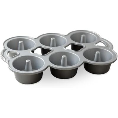 Nordic Ware 80348 Mini Angel Cakes Pfanne, 1 Stück, Kupfer Nordic Ware 80348 Mini Angel Cakes Pfanne, 1 Stück, Kupfer
