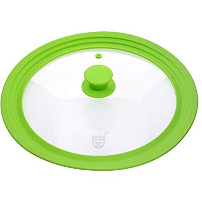 GRÄWE Universal-Glasdeckel Grün 28-32 cm, für Kochtöpfe und Pfannen, gehärtetes Glas, Silikongriff, mit Dampfaustritt GRÄWE Universal-Glasdeckel Grün 28-32 cm, für Kochtöpfe und Pfannen, gehärtetes Glas, Silikongriff, mit Dampfaustritt