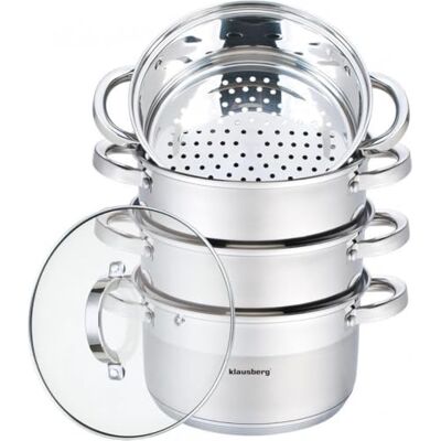 Klausberg 18cm 5-Element Dampfgarschset Klausberg 18cm 5-Element Dampfgarschset