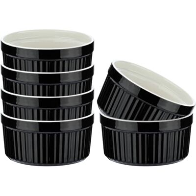 GRÄWE Keramikschälchen 6-teilig, Crème Brûlée Schälchen, Ofenfeste Schälchen 250 ml, Schwarz Glänzend, Dessertschalen Rund Ø 10 cm, Höhe 5 cm, Mini Auflaufformen, Stapelbar, spülmaschinengeeignet GRÄWE Keramikschälchen 6-teilig, Crème Brûlée Schälchen, Ofenfeste Schälchen 250 ml, Schwarz Glänzend, Dessertschalen Rund Ø 10 cm, Höhe 5 cm, Mini Auflaufformen, Stapelbar, spülmaschinengeeignet