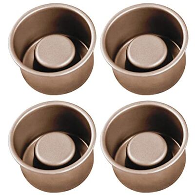 DUO 4 stücke 8.5cm Runde Mini Kuchen Pan Kohlenstoffstahl Kuchenform Pie Backform DIY. Backformen-Werkzeug DUO 4 stücke 8.5cm Runde Mini Kuchen Pan Kohlenstoffstahl Kuchenform Pie Backform DIY. Backformen-Werkzeug
