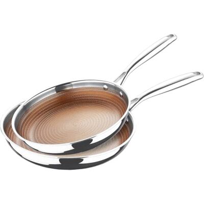 MasterPro Giro Set aus 2 Edelstahl-Nonstick-Pfannen - Bratpfanne MasterPro Giro Set aus 2 Edelstahl-Nonstick-Pfannen - Bratpfanne