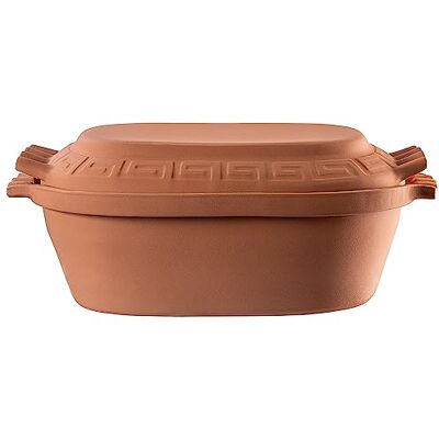 KADAX Ovaler Tonbräter, Keramiktopf mit Deckel und Seitengriffen, Dampfgarer aus natürlichen Materialien, Auflaufform für fettfreies Kochen, Brätertopf (6L) KADAX Ovaler Tonbräter, Keramiktopf mit Deckel und Seitengriffen, Dampfgarer aus natürlichen Materialien, Auflaufform für fettfreies Kochen, Brätertopf (6L)